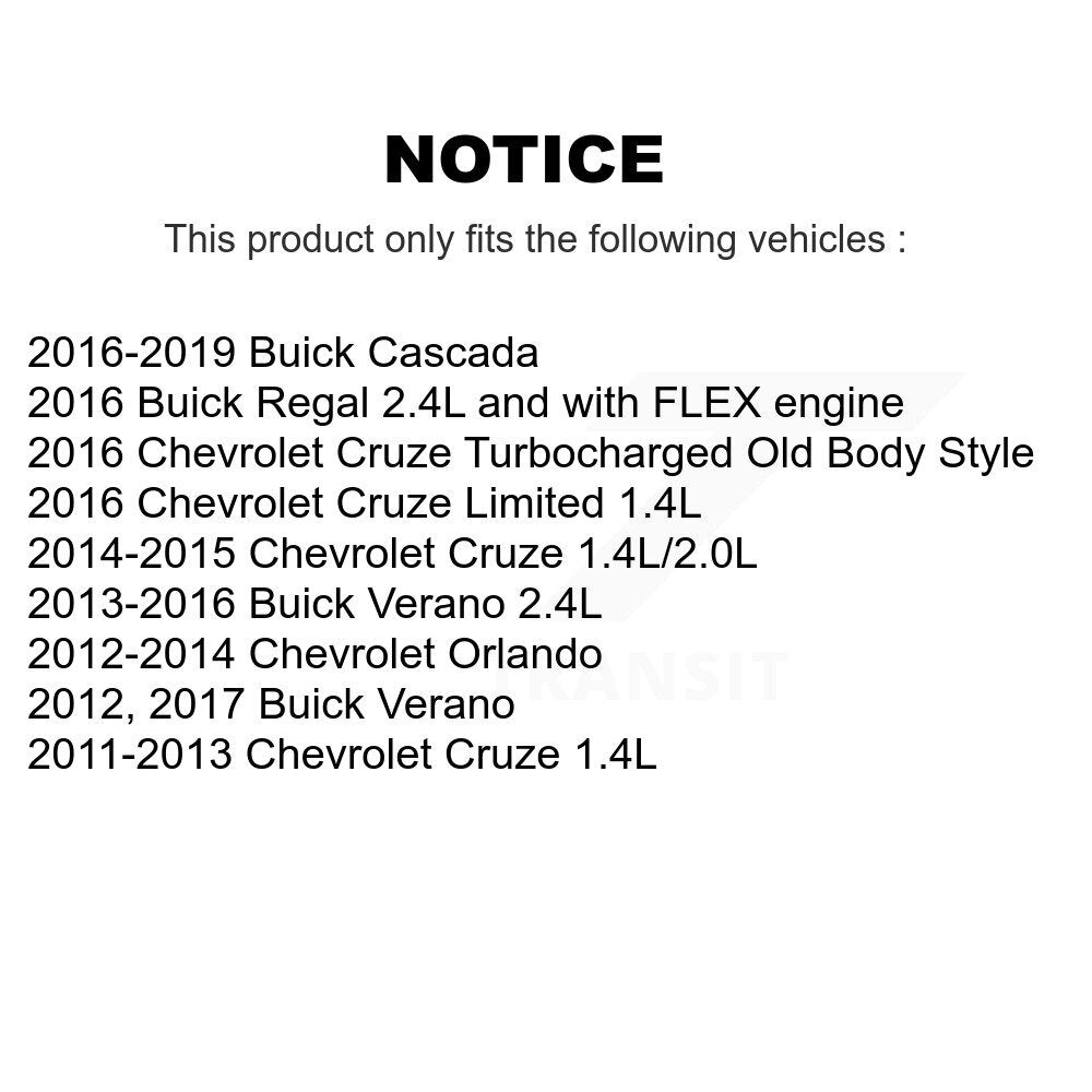 Filtre à air moteur (paquet de 8) pour Chevrolet Cruze Buick Verano Limited Orlando
