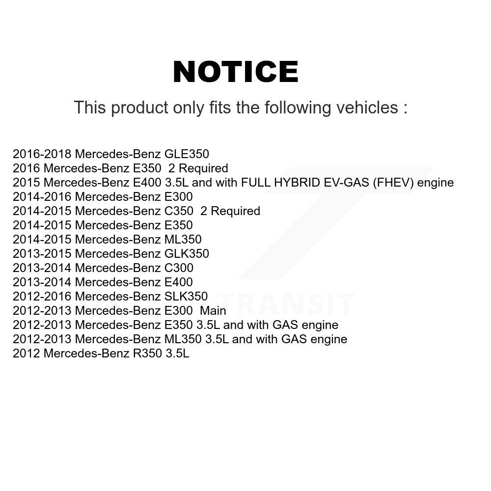 Filtre à air moteur (paquet de 8) pour Mercedes-Benz ML350 C300 GLK350 E350 GLE350 C350