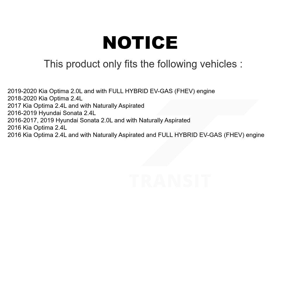 Filtre à air moteur (paquet de 7) pour Hyundai Sonata Kia Optima K57-103235