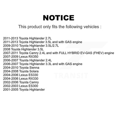 Filtre à air moteur (paquet de 7) pour Toyota Camry Sienna Highlander Lexus RX350 RX330