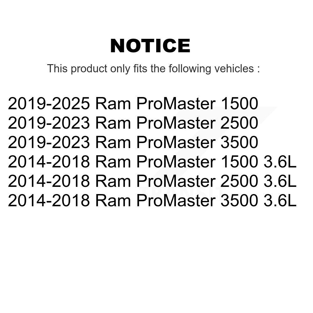 Filtre à air moteur (paquet de 9) pour Ram ProMaster 2500 3500 1500 K57-103572