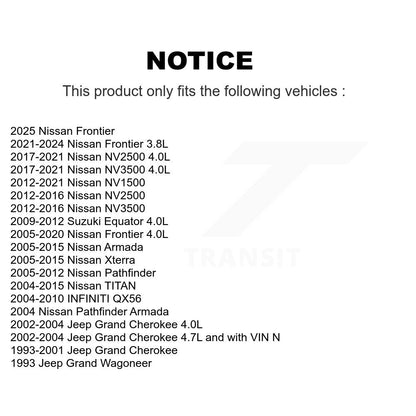 Filtre à air moteur (paquet de 9) pour Nissan Frontier TITAN Jeep Grand Cherokee Xterra