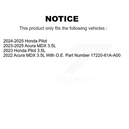 Filtre à air moteur (paquet de 2) pour Acura MDX Honda Pilot K57-103915