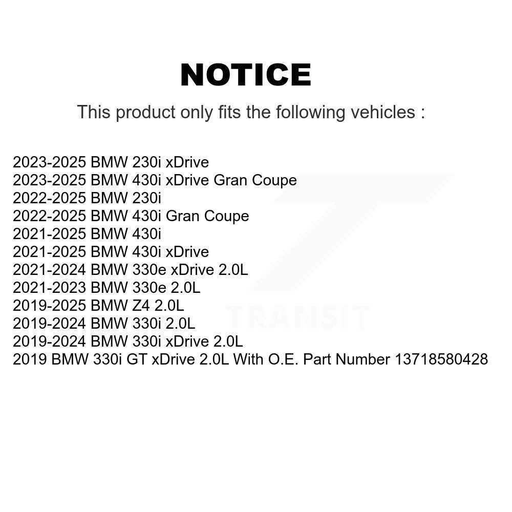 Filtre à air moteur (paquet de 5) pour BMW 330i xDrive 430i 330e Z4 230i Gran Coupé GT