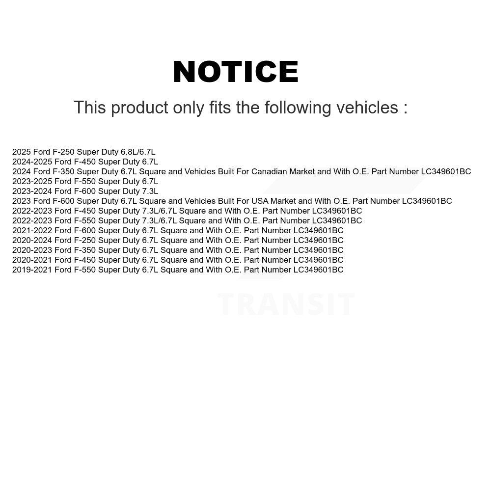 Filtre à air moteur (paquet de 4) pour Ford F-350 Super Duty F-250 F-450 F-550 F-600
