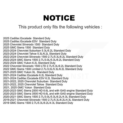 Filtre à air moteur (paquet de 4) pour GMC Chevrolet Silverado 1500 Sierra 2500 HD 3500