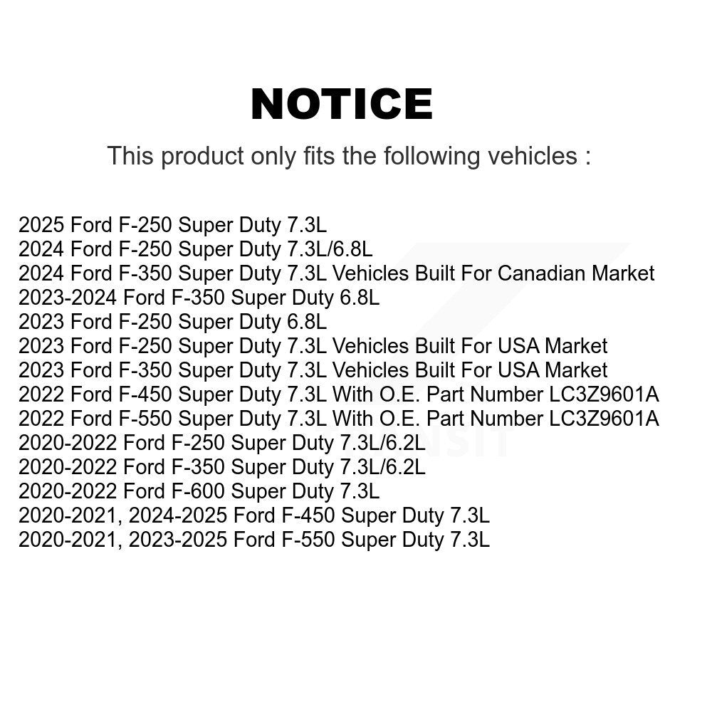 Filtre à air moteur (paquet de 4) pour Ford F-350 Super Duty F-250 F-450 F-550 F-600
