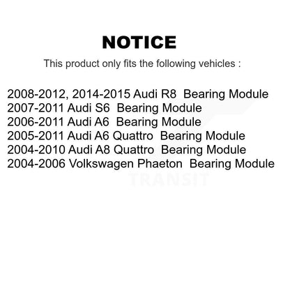 Paire d'assemblage de roulements de roue avant, pour Audi A6 Quattro R8 A8 S6 Volkswagen