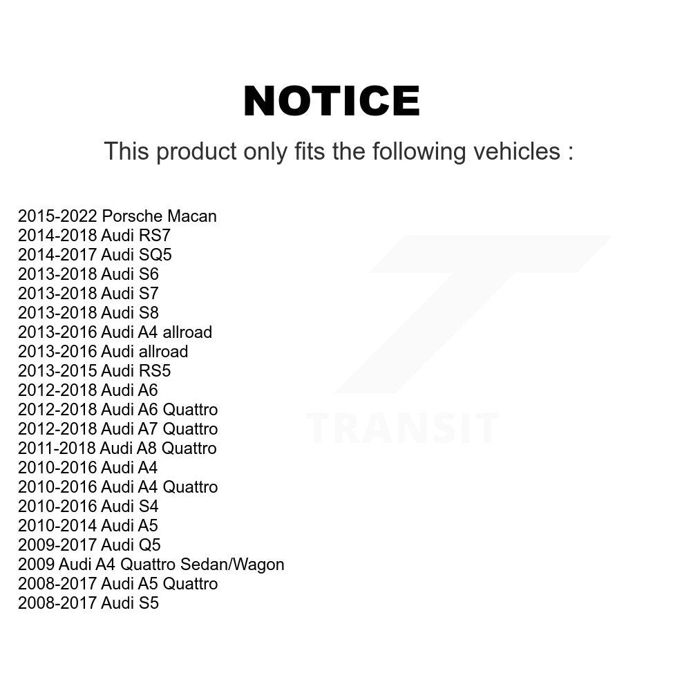 Paire d'assemblage de roulements de roue avant, pour Audi Q5 Porsche Macan A4 Quattro A5 S4 S5