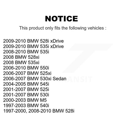 Paire d'assemblage de roulements de roue arrière, pour BMW 530i 528i 540i 525i 530xi xDrive 535i