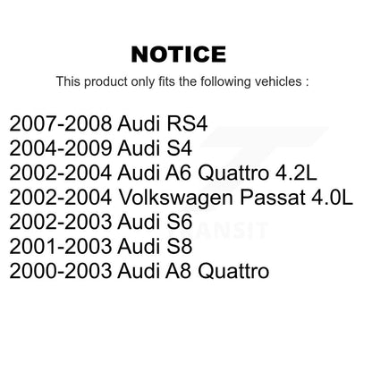 Paire d'assemblage de roulements de roue arrière, pour Volkswagen Passat Audi S4 A6 Quattro RS4 A