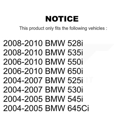 Paire d'assemblage de roulement et moyeu de roue avant, pour BMW 530i 650i 525i 645Ci 528i 550