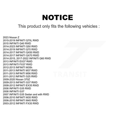 Paire d'assemblage de moyeu de roulement de roue avant, pour INFINITI Q50 G37 QX50 EX35 Nissan FX3