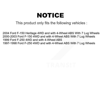 Paire d'assemblage de roulement de roue avant et de moyeu pour Ford F-150 F-250 Heritage