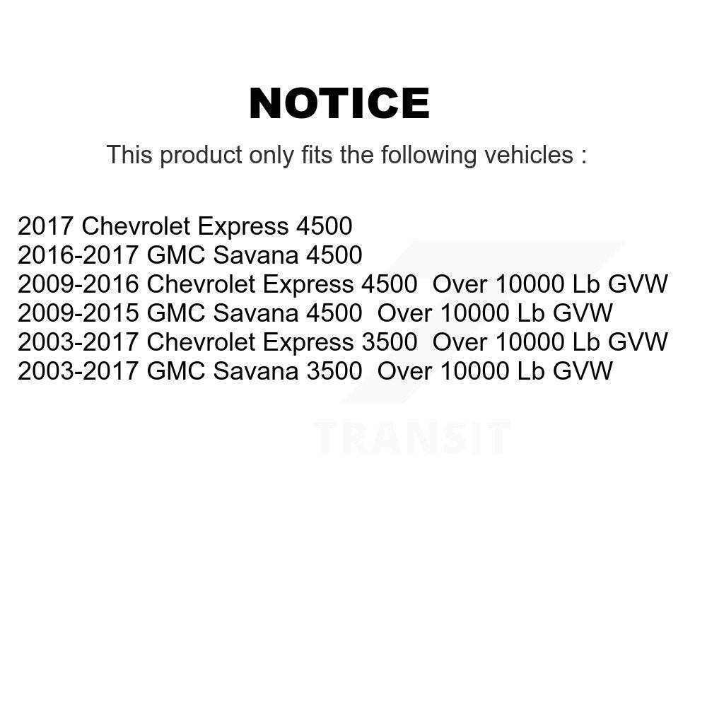 Paire d'assemblage de moyeu de roulement de roue avant, pour Chevrolet Express 3500 GMC Savana 450