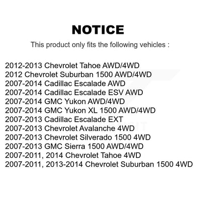 Paire d'assemblage de moyeu de roulement de roue avant, pour Chevrolet GMC Sierra 1500 Silverado X