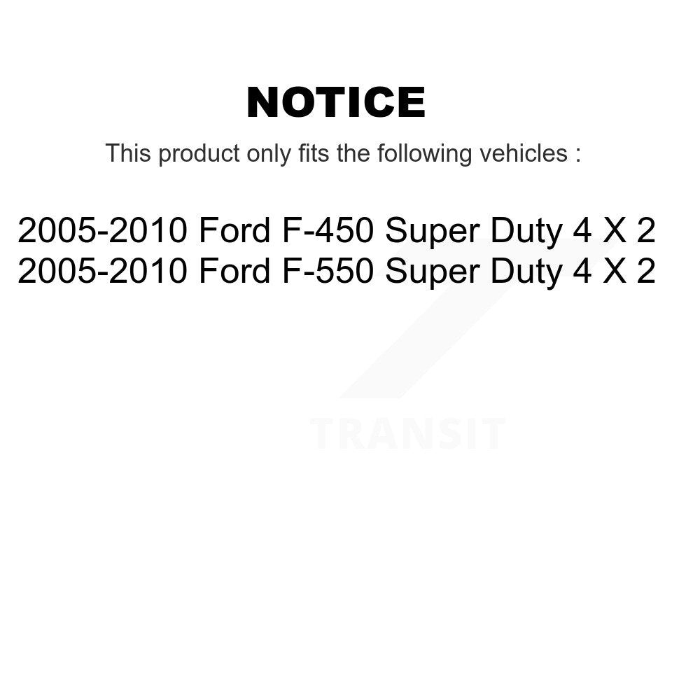 Paire d'assemblage de roulement et de moyeu de roue avant pour Ford F-550 Super Duty F-450 4X2