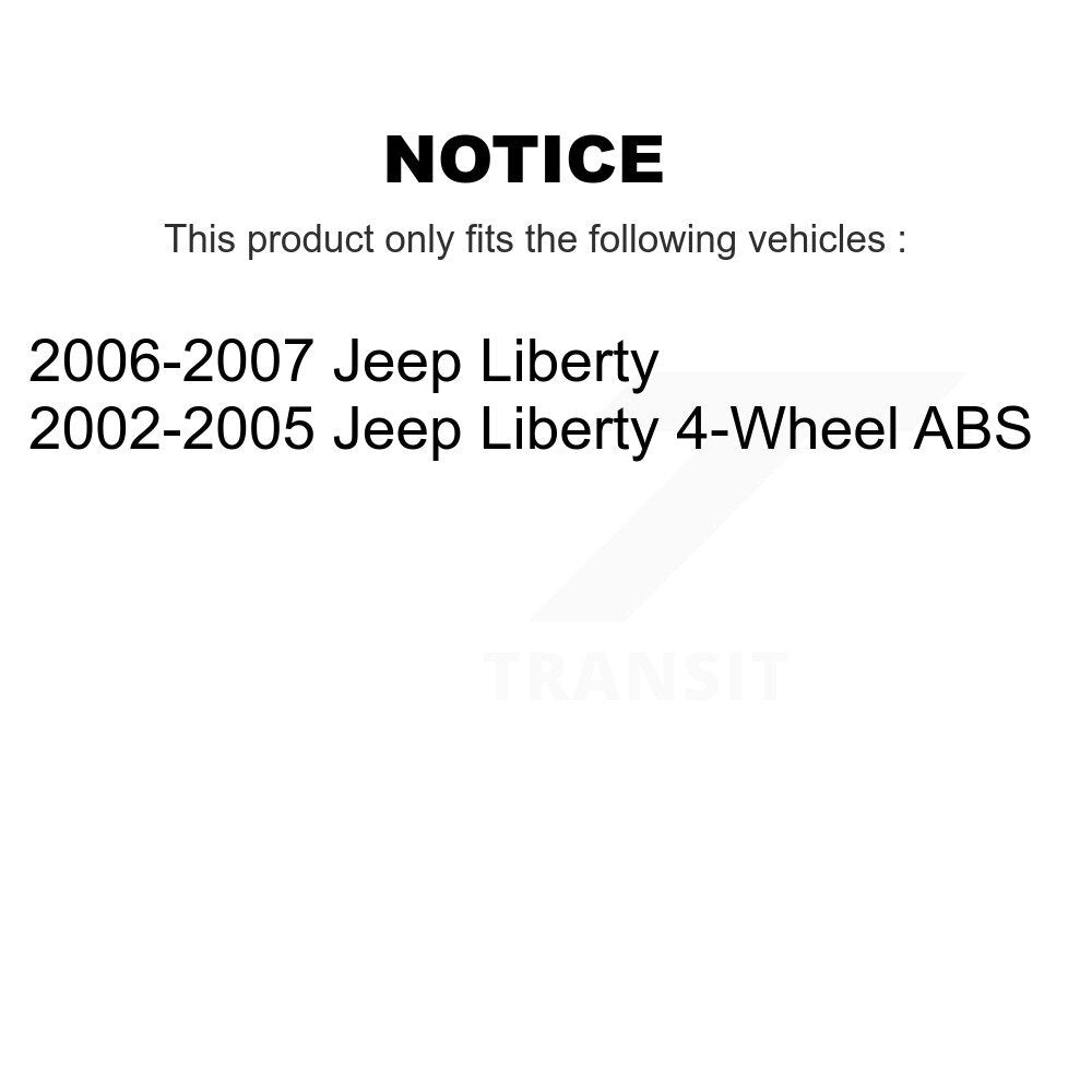 Kit d'assemblage de roulement et moyeu de roue avant pour Jeep Liberty K70-100466
