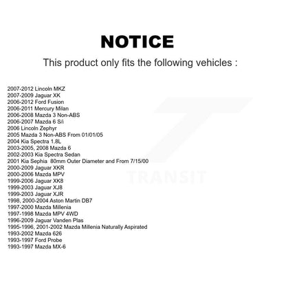 Paire de roulements de roue avant, pour Mazda Ford Fusion 3 6 Lincoln MKZ Jaguar MPV Vande