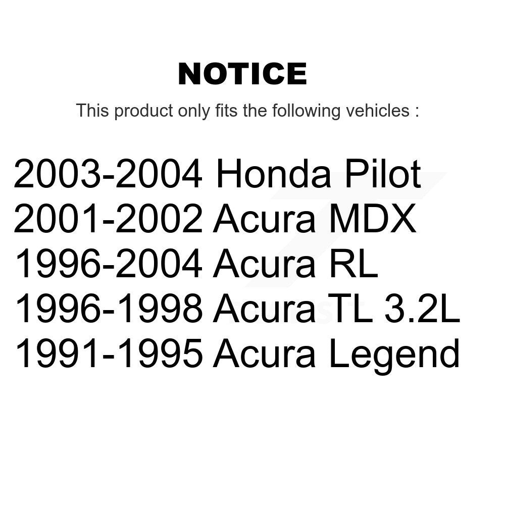 Paire de roulements de roue avant pour Honda Pilot Acura MDX RL TL Legend K70-100489