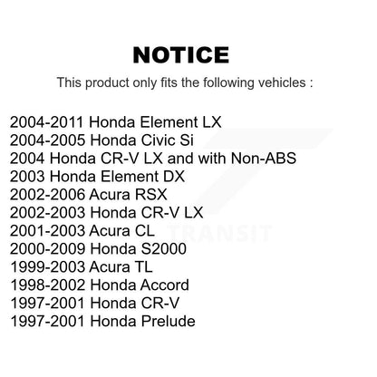 Paire de roulements de roue avant, pour Honda Civic CR-V Accord Acura Element RSX TL S2000