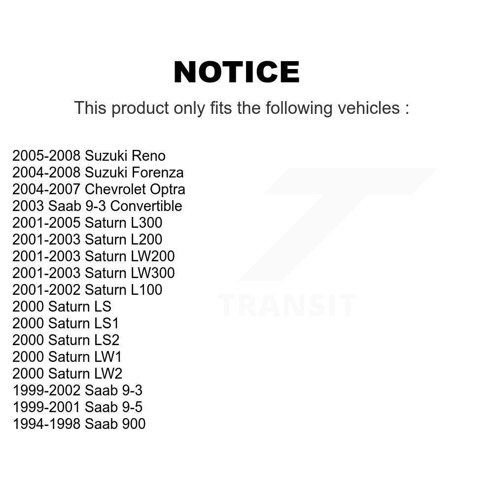 Paire de roulements de roue avant, pour Chevrolet Optra Saab Saturn 9-3 L200 L300 900 9-5