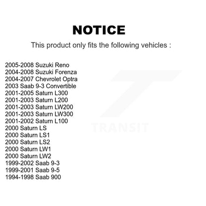 Paire de roulements de roue avant, pour Chevrolet Optra Saab Saturn 9-3 L200 L300 900 9-5