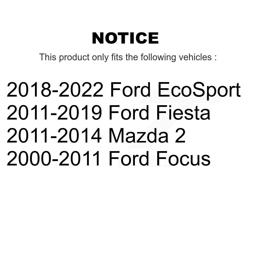 Paire de roulements de roue avant pour Ford Focus Fiesta EcoSport Mazda 2 K70-100502