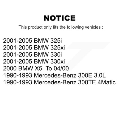 Paire de roulements de roue avant pour BMW 325i 325xi 330i 330xi Mercedes-Benz 300E 300TE