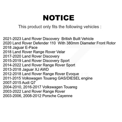 Paire de roulements de roue avant pour Land Rover Range Sport Volkswagen Touareg Audi Q7