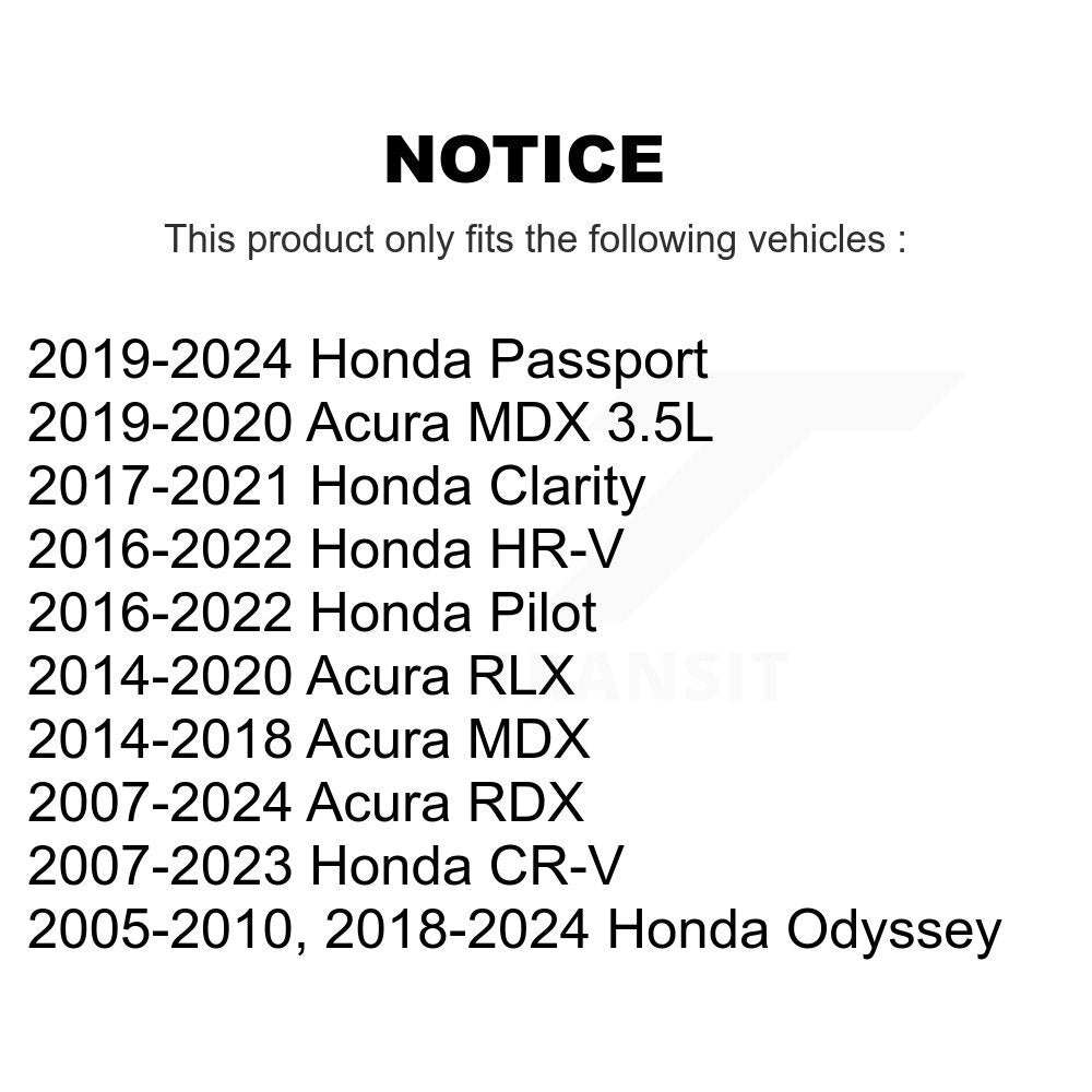Paire de roulements de roue avant pour Honda CR-V Acura RDX Odyssey HR-V Pilot MDX Clarit
