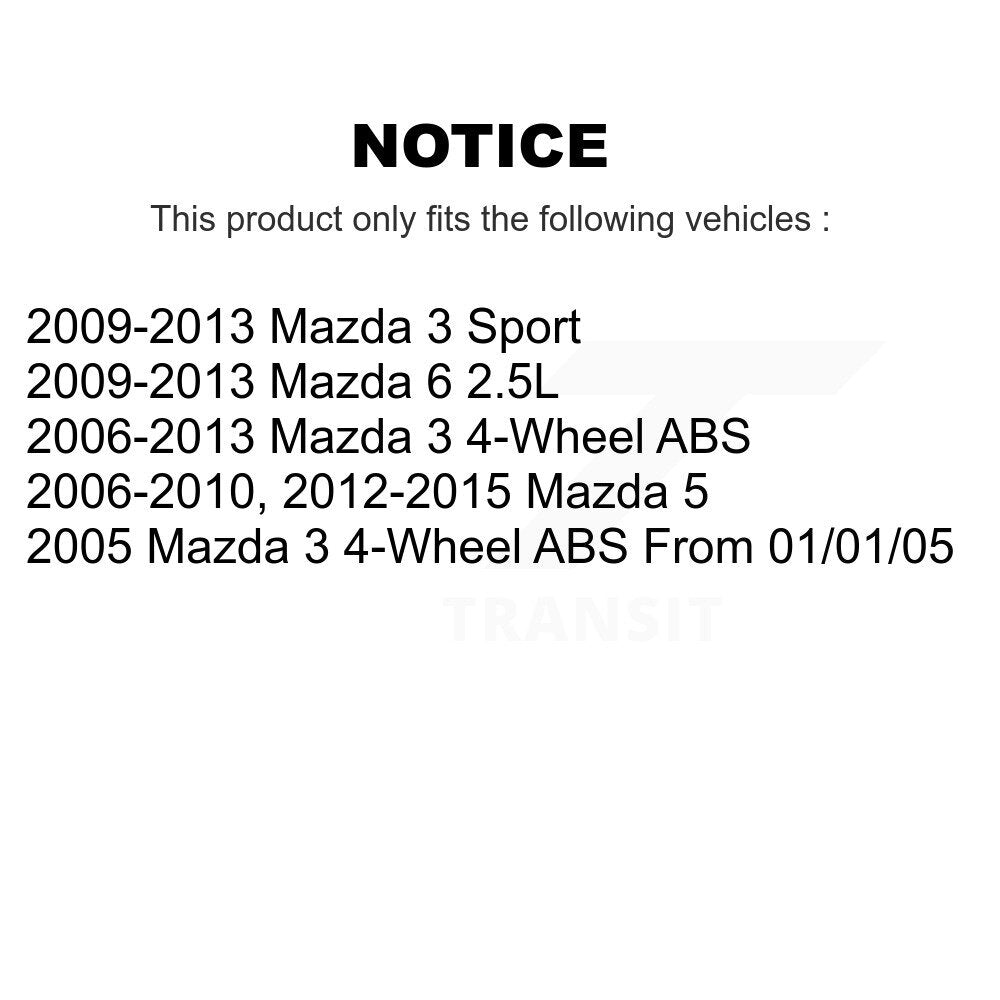 Paire de roulements de roue avant pour Mazda 3 5 6 Sport K70-100534