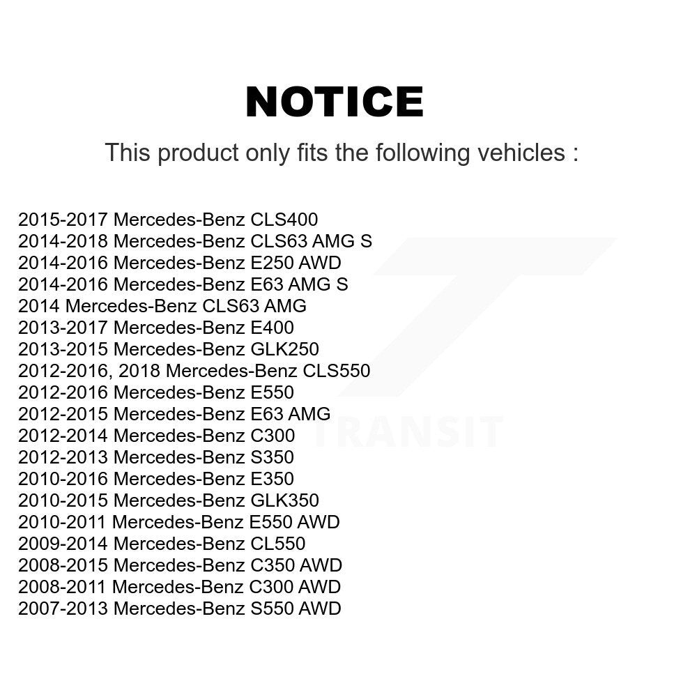 Paire de roulements de roue avant, pour Mercedes-Benz C300 GLK350 GLK250 E350 C350 E400 E6