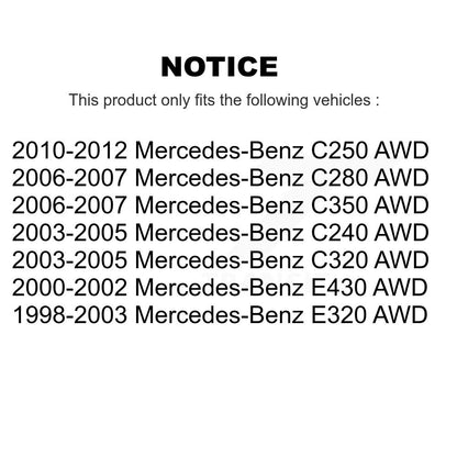 Paire de roulements de roue avant pour Mercedes-Benz C250 E320 C280 C240 C320 C350 E430