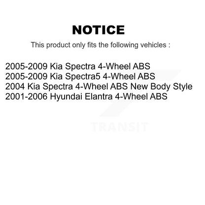 Paire d'assemblage de roulement et moyeu de roue arrière, pour Hyundai Elantra Kia Spectra Spectra5