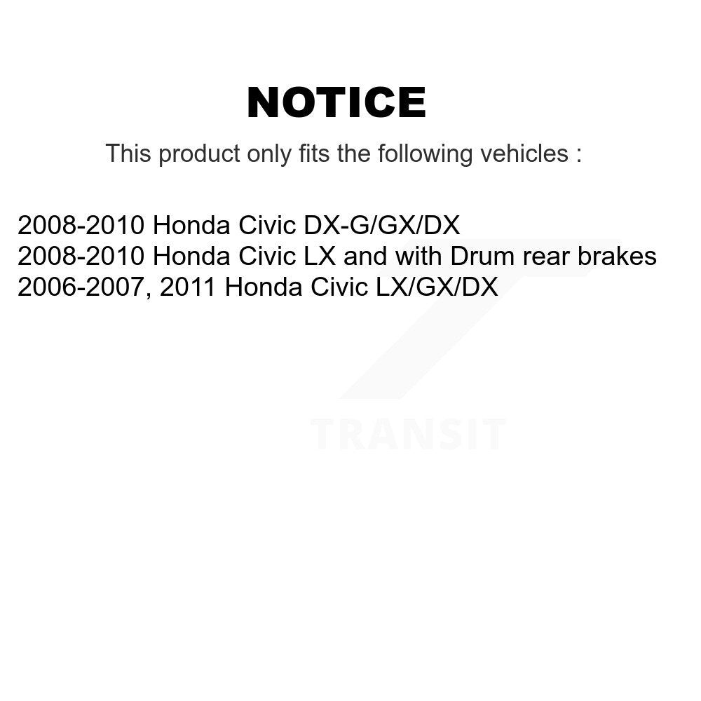 Paire d'assemblage de roulement de roue arrière et de moyeu pour Honda Civic K70-100621