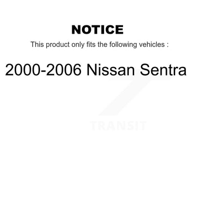 Paire de roulements de roue arrière et de moyeu pour Nissan Sentra 2000-2006 K70-100645