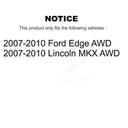 Paire d'assemblage de roulement et de moyeu de roue arrière pour Ford Edge Lincoln MKX AW 2007 – 2010