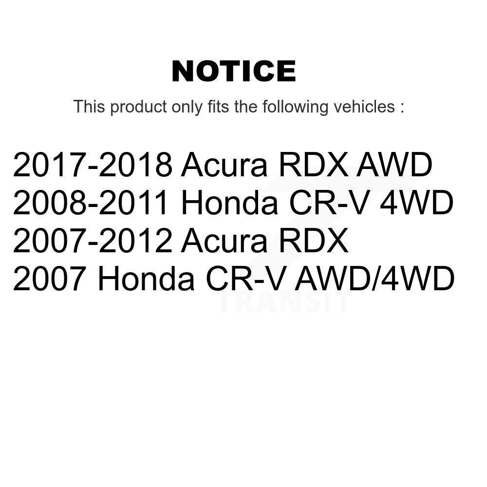 Paire d'assemblage de roulement de roue arrière et de moyeu pour Honda CR-V Acura RDX K70-100679