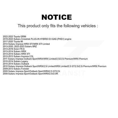 Paire d'assemblage de roulement et moyeu de roue arrière pour Subaru Crosstrek Impreza Forester BR