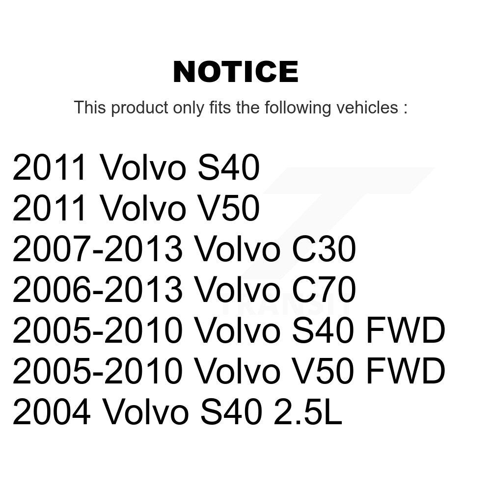 Paire d'assemblage de roulement et de moyeu de roue arrière pour Volvo S40 C30 V50 C70 K70-100718