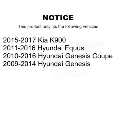 Paire d'assemblage de roulement et moyeu de roue arrière, pour Hyundai Genesis coupé Equus Kia K900