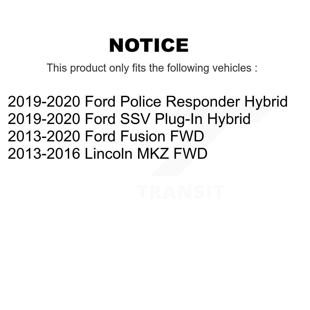 Paire d'assemblage de roulement et moyeu de roue arrière, pour Ford Fusion Lincoln MKZ Police Hybri