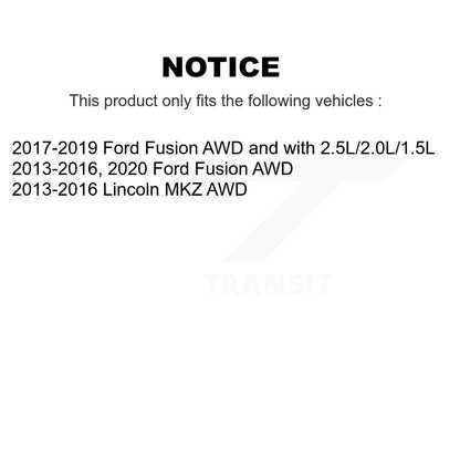 Paire d'assemblage de roulement de roue arrière et de moyeu pour Ford Fusion Lincoln MKZ K70-100749