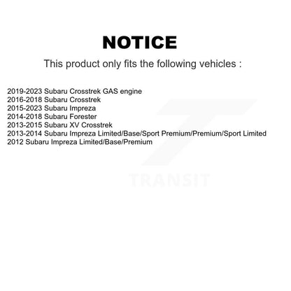 Paire d'assemblage de roulement et moyeu de roue arrière pour Subaru Crosstrek Impreza Forester XV