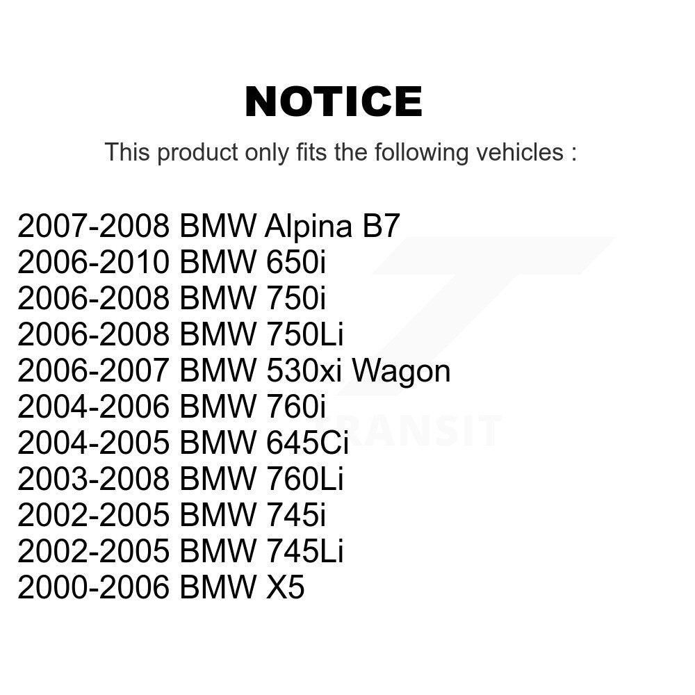 Paire d'assemblage de roulements de roue arrière, pour BMW X5 530xi 650i 645Ci 750i 750Li 745i B7