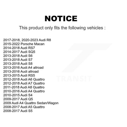 Paire d'assemblage de roulements de roue arrière, pour Audi Q5 Porsche Macan A4 Quattro A5 S4 S5