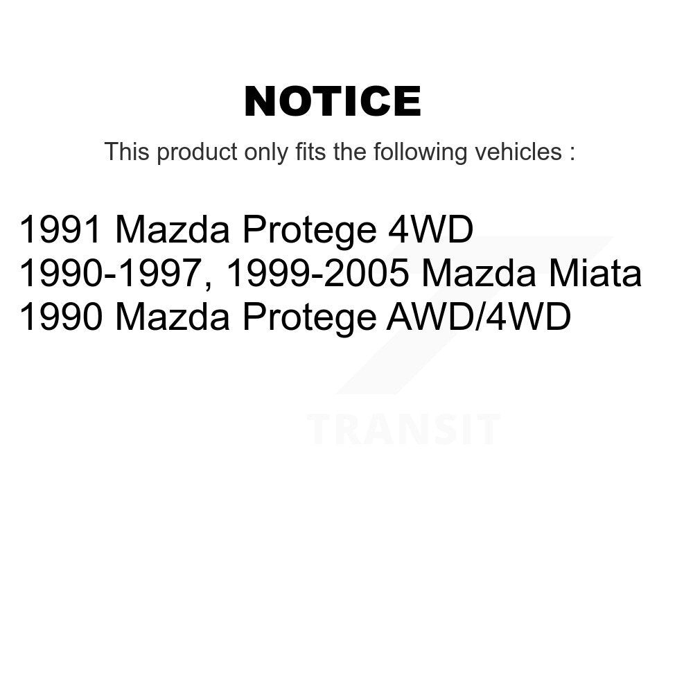 Paire de roulements de roue arrière pour Mazda Miata Protege K70-101047