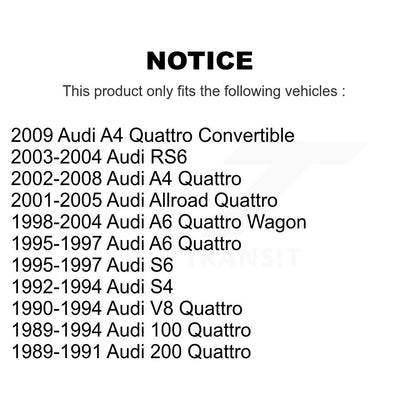 Paire de roulements de roue arrière, pour Audi A4 Quattro A6 Allroad RS6 S4 S6 100 V8 200