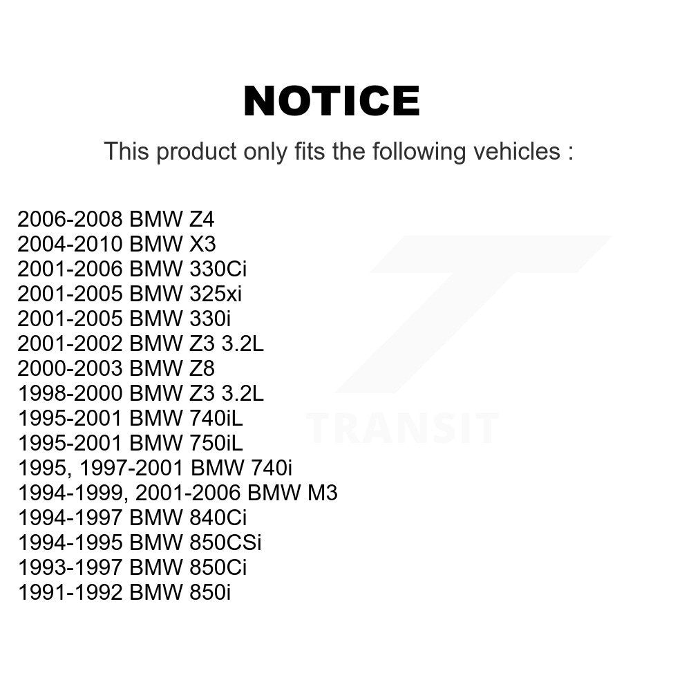 Paire de roulements de roue arrière, pour BMW X3 Z3 330Ci M3 Z4 325xi 330i 740i 740iL Z8 850i